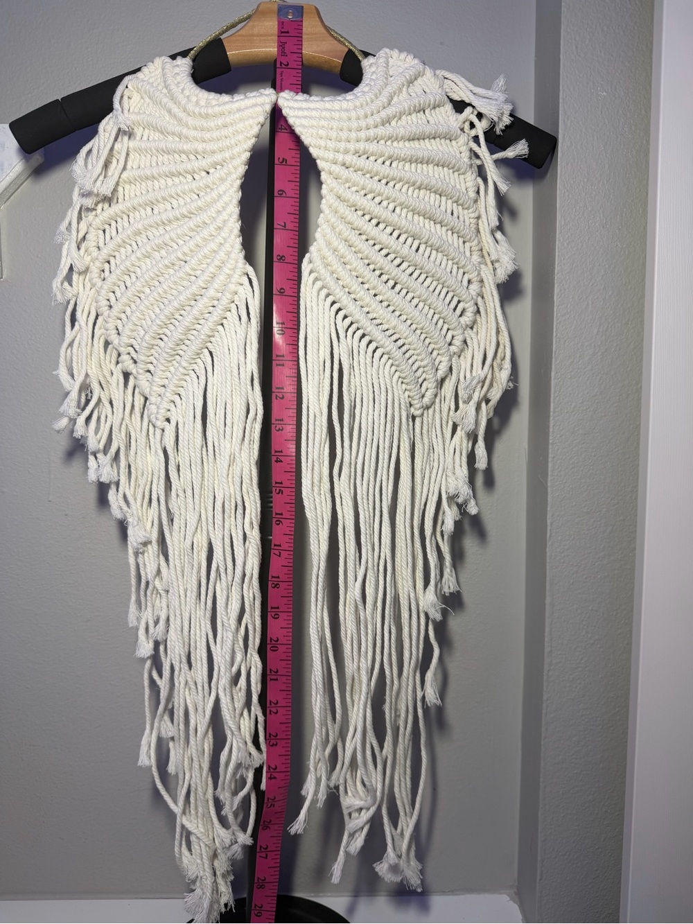 Macrame Angel Wings Dream Catcher in Cream - Picture 10 of 14